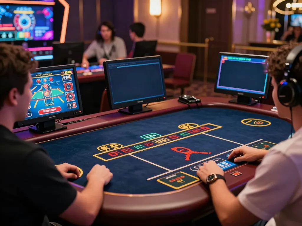 Engaging live casino scene representing nbet.page with players enjoying online gaming.