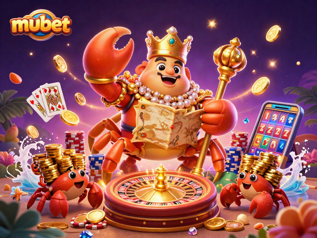 Experience winning with the mubet emperor crab amidst exciting casino elements!