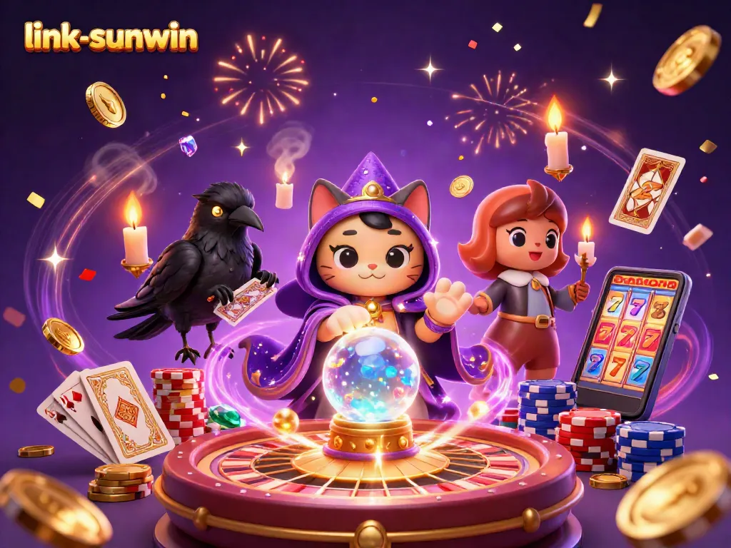 Experience thrilling gameplay at link-sunwin with mystical characters amidst dazzling casino elements.