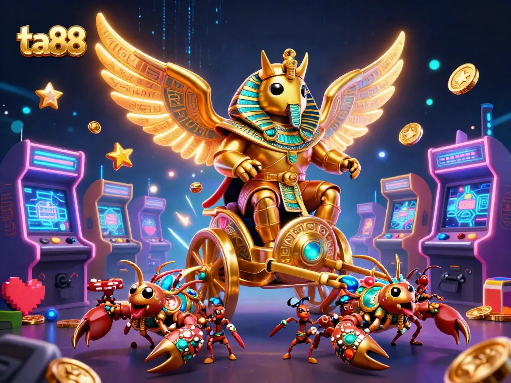 Engage with ta88's vibrant online casino experience featuring thrilling characters and colorful gaming elements.
