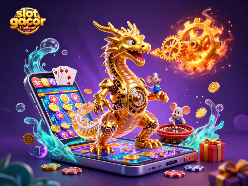 Experience thrilling wins with slot gacor thailand featuring a golden dragon and dynamic gaming elements.