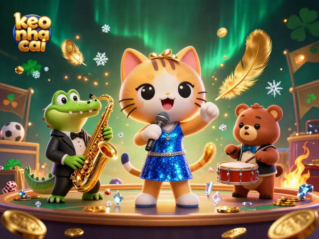 Engage with keo nha cai in a vibrant casino scene featuring unique characters and rich gambling elements.