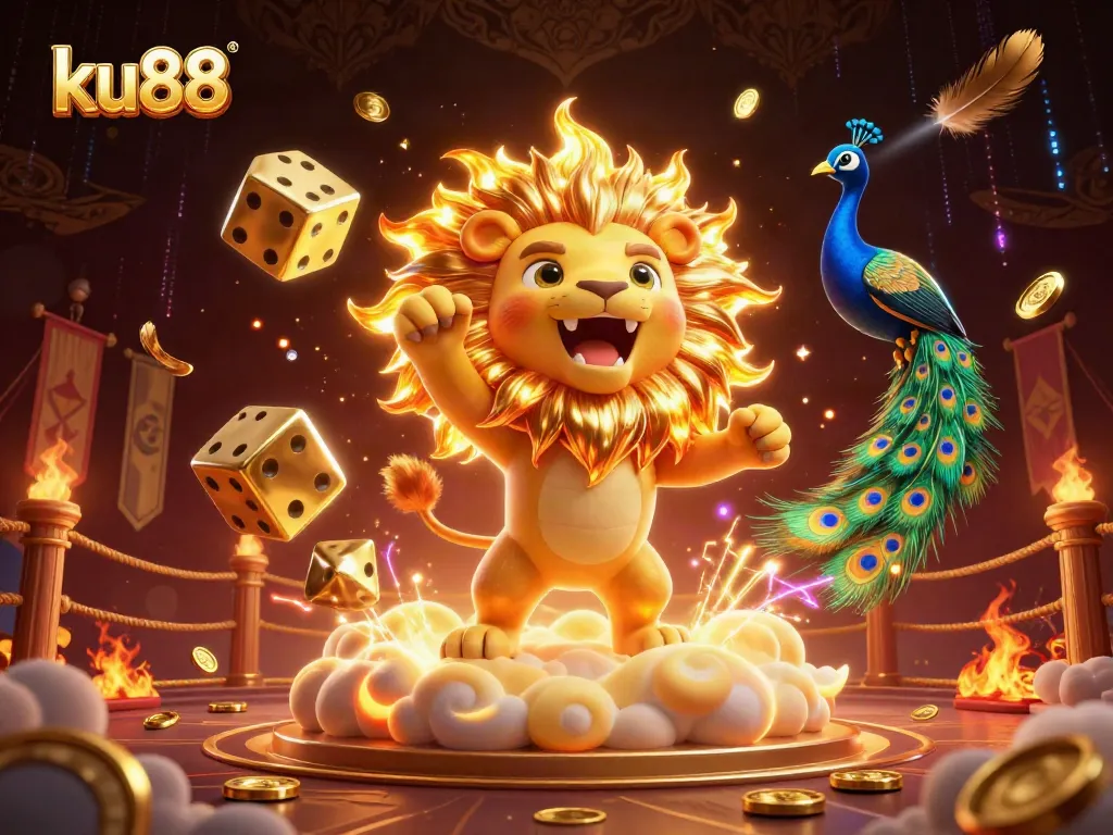 Experience high-stakes excitement with ku88's vibrant casino atmosphere featuring dynamic characters and action.