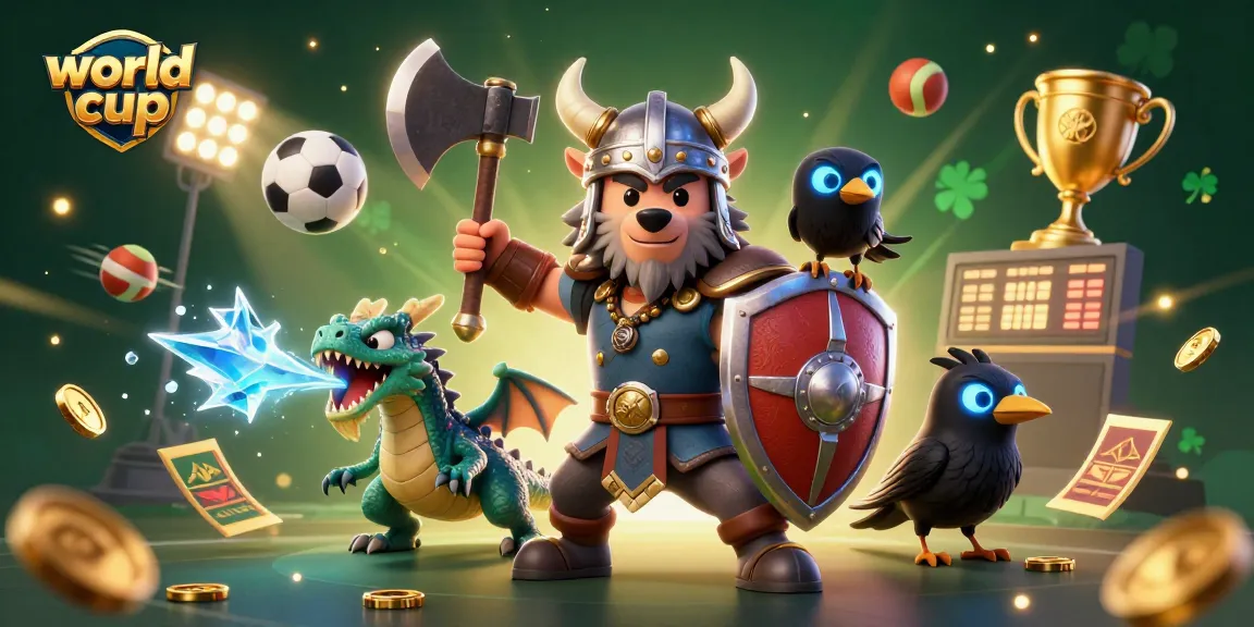 Engage in thrilling world cup betting action with dynamic sports balls and vibrant characters.