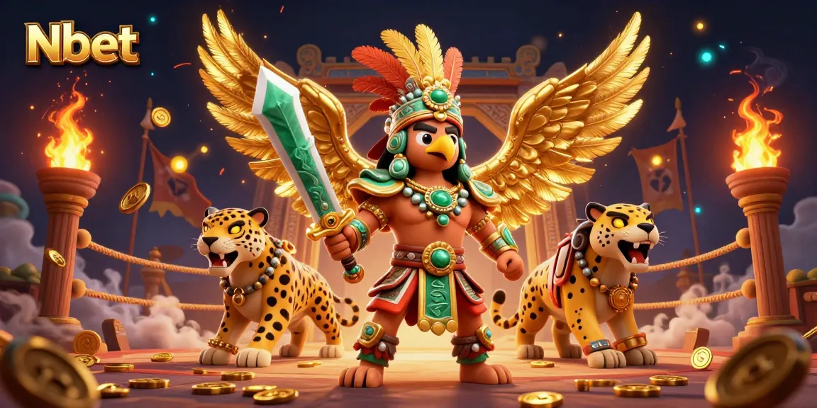 Nbet showcases gamblers winning big with vibrant 3D characters in a dynamic casino scene filled with gold.