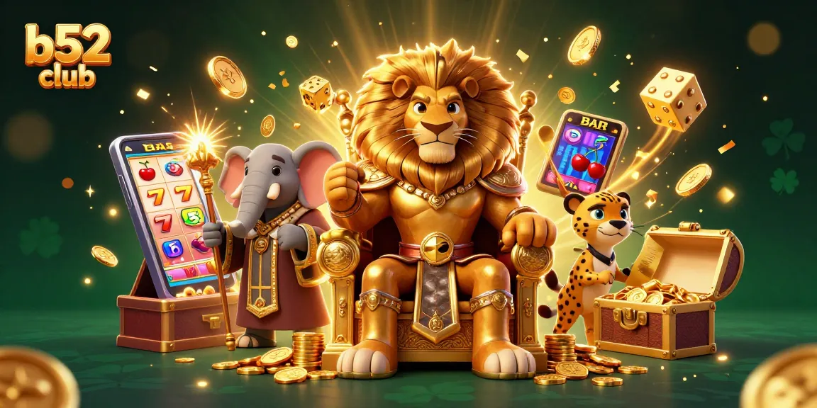 Experience the thrill of b52 club with fierce characters amidst a jackpot explosion in this vibrant casino scene.