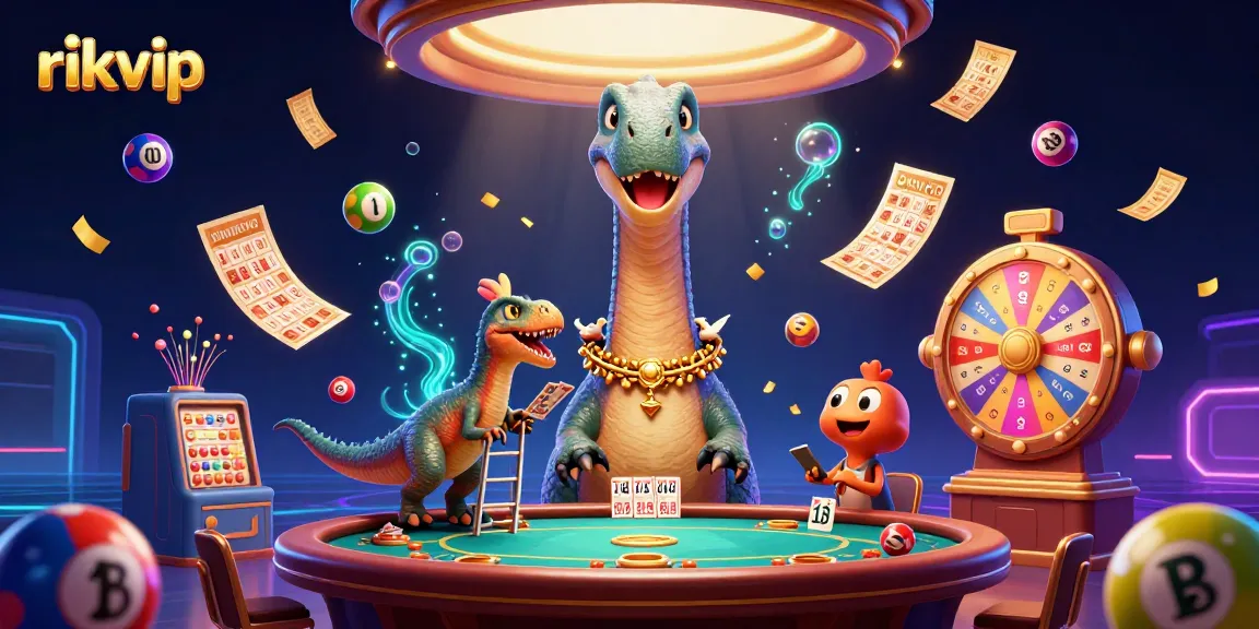 Experience the thrill of rikvip with a 3D illustration of a towering brontosaurus and clever raptor