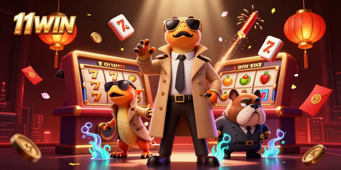 Join the fun at 11WIN with raptors sneaking into a VIP casino lounge, surrounded by vibrant gambling elements.