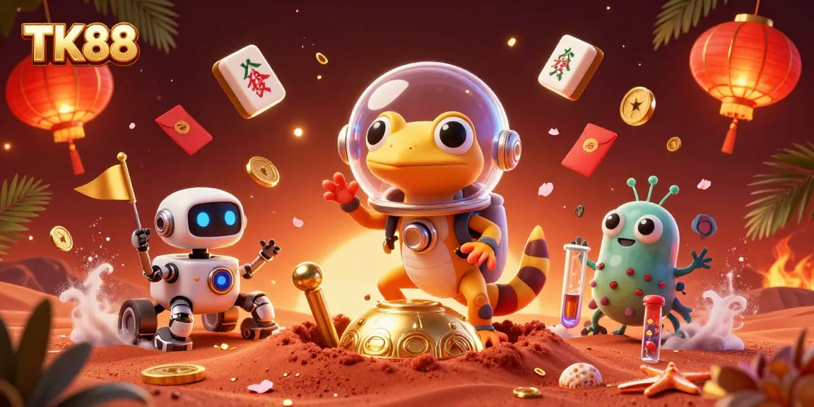 TK88 offers thrilling online gaming excitement as a Martian gecko discovers a hidden golden casino.
