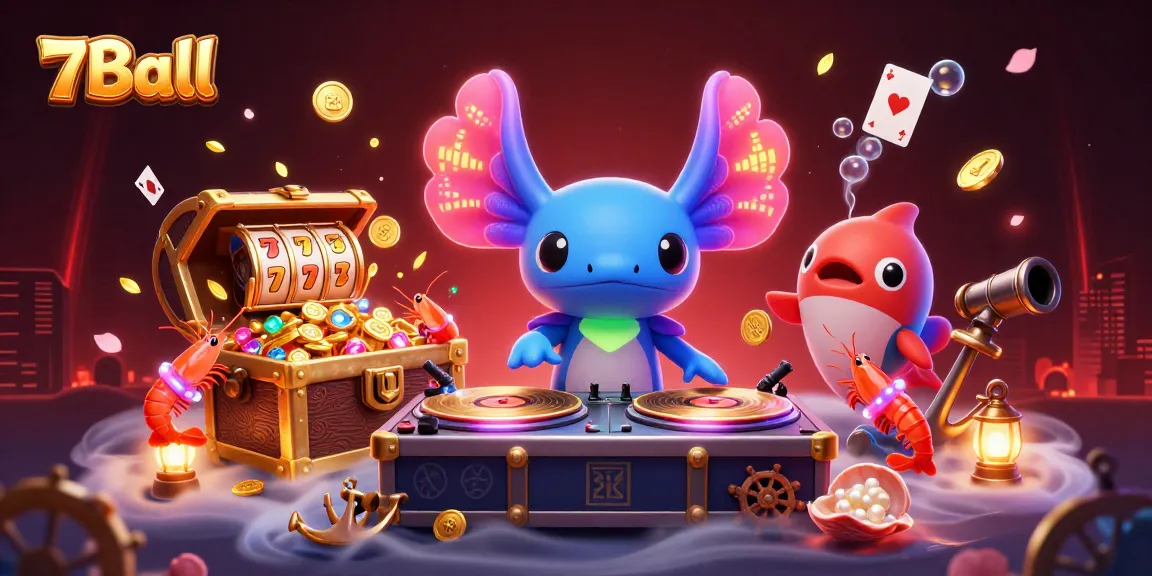 Experience thrilling action at 7Ball with vibrant characters and exciting game elements in a vibrant underwater casino.